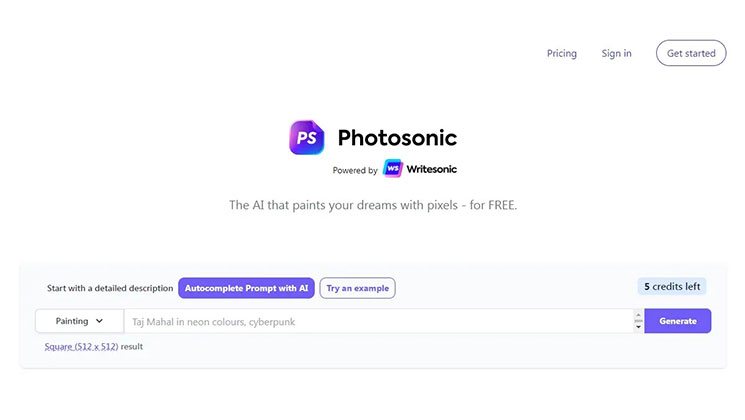 بهترین سایت ساخت عکس با هوش مصنوعی - Photosonic