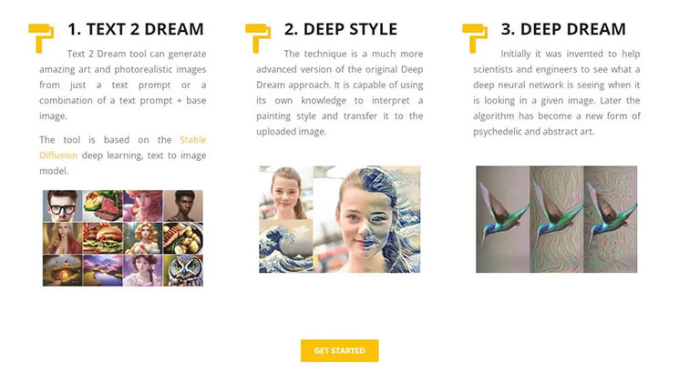 بهترین سایت ساخت عکس با هوش مصنوعی - Deep Dream Generator