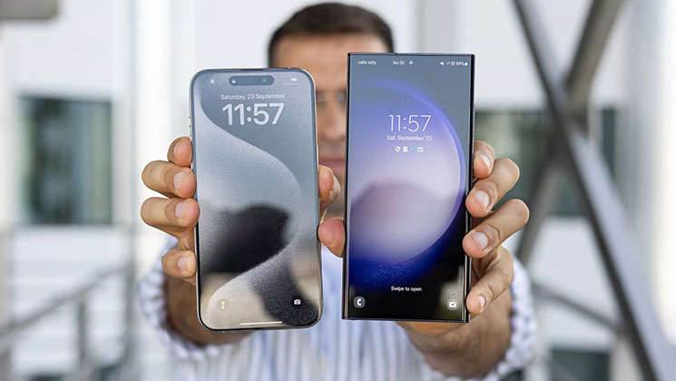 Comparison of iPhone 15 Pro Max with S23 Ultra in terms of display