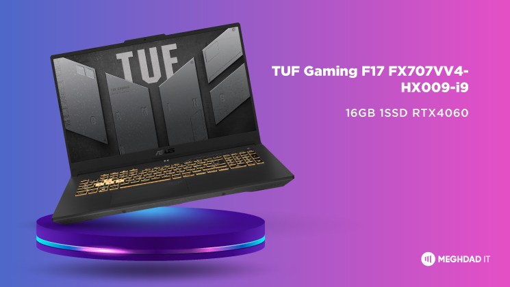 لپ تاپ 17.3 اینچی ایسوس مدل TUF Gaming F17 FX707VV4-HX009-i9 16GB 1SSD RTX4060