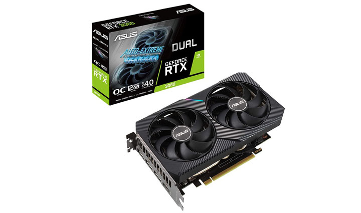 کارت گرافیک ایسوس مدل ‎ Dual GeForce RTX 3060 OC Editionحافظه 12 گیگابایت