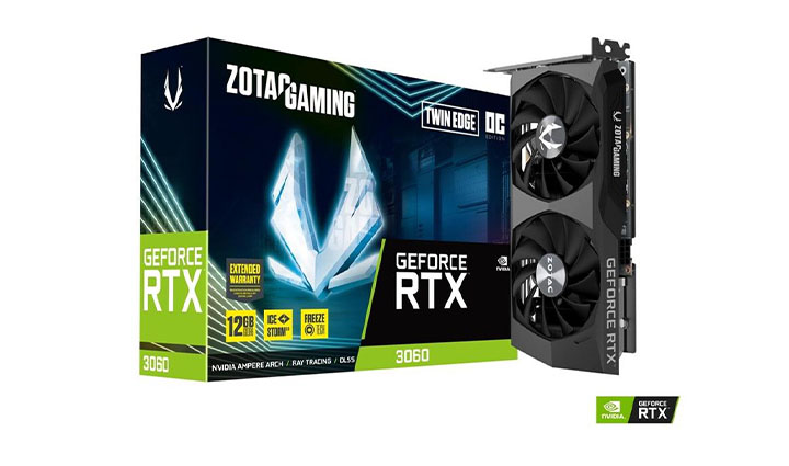 کارت گرافیک زوتک مدل GeForce RTX 3060 Twin Edge OC 12GB حافظه 12 گیگابایت