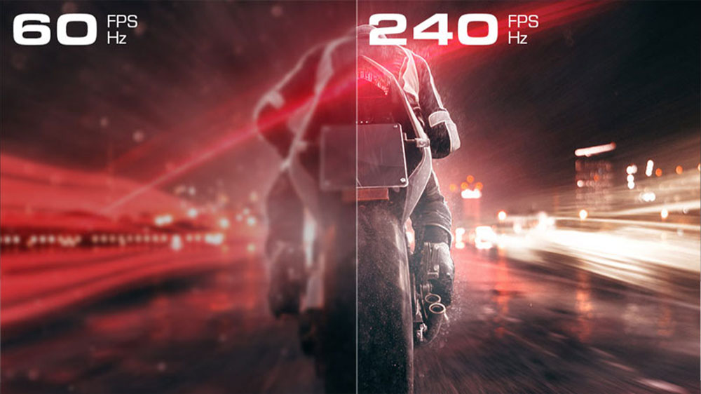 مقایسه نرخ تازه سازی 60 و 240 هرتز