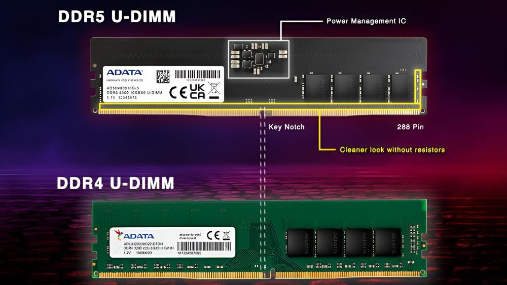 طراحی رم DDR5 در مقابل DDR4