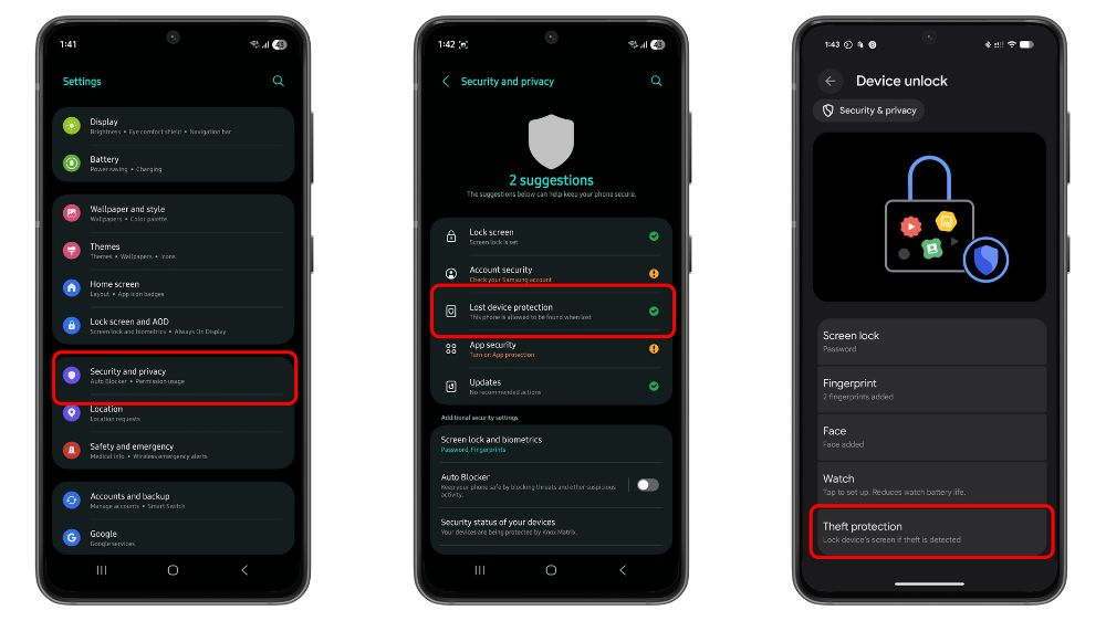 نحوۀ فعال کردن قابلیت تشخیص سرقت اندروید