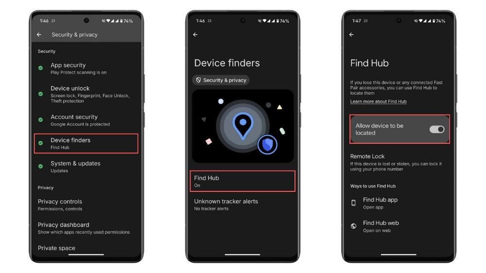 نحوه فعالسازی قابلیت Find My Device روی گوشی اندرویدی